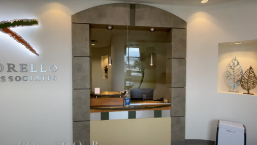 Glass door inside of Houston dental office